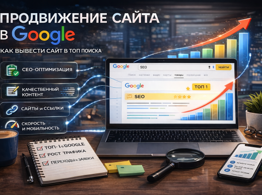 Продвижение сайта в поиске Google: как вывести сайт в топ и увеличить трафик